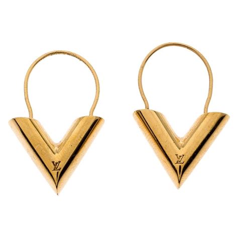 louis vuitton v hoops|louis vuitton v earrings gold.